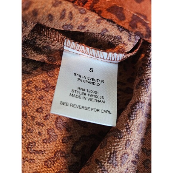 Hippie Rose Leopard Print Blouse NWT - Picture 6 of 7